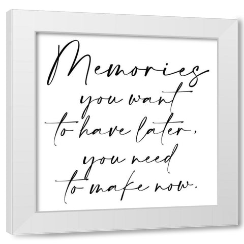 Memories v5 White Modern Wood Framed Art Print by Allen, Kimberly