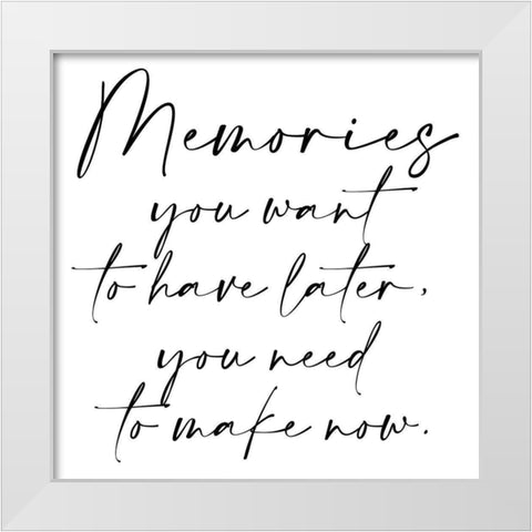 Memories v5 White Modern Wood Framed Art Print by Allen, Kimberly