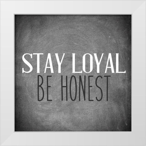 Be Honest 3 White Modern Wood Framed Art Print by Allen, Kimberly