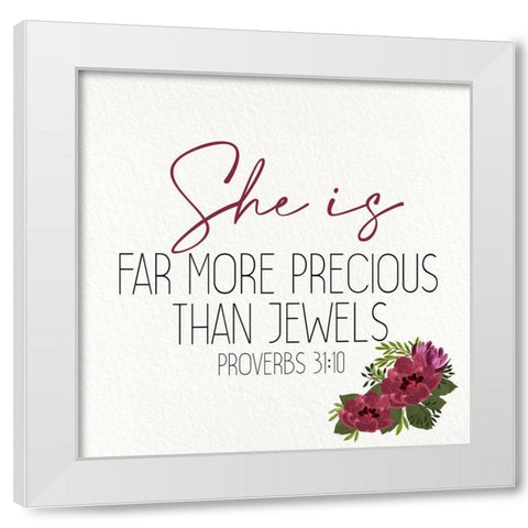 She Is 2 White Modern Wood Framed Art Print by Allen, Kimberly