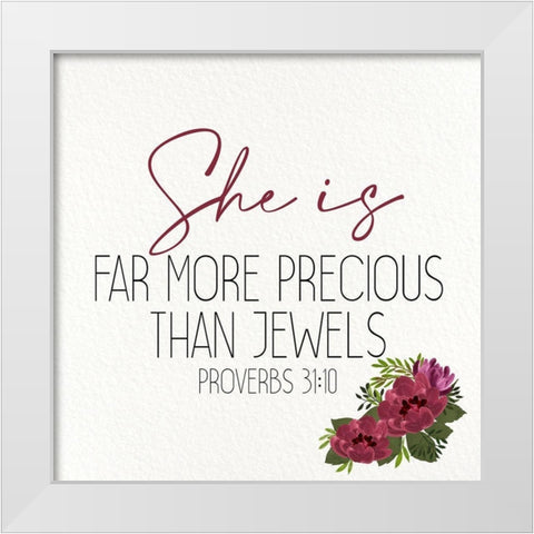 She Is 2 White Modern Wood Framed Art Print by Allen, Kimberly