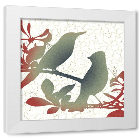 The Birds 2 White Modern Wood Framed Art Print by Allen, Kimberly