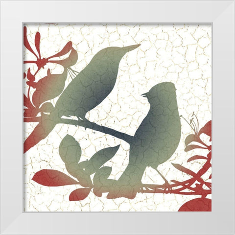 The Birds 2 White Modern Wood Framed Art Print by Allen, Kimberly