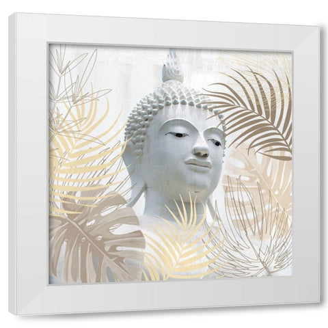 Buddha Palm White Modern Wood Framed Art Print by Allen, Kimberly