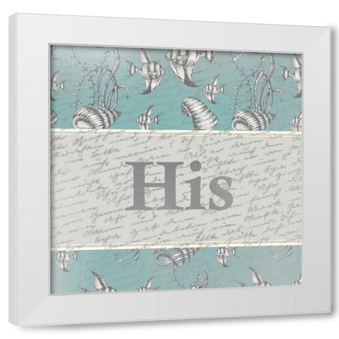 Floral His White Modern Wood Framed Art Print by Allen, Kimberly