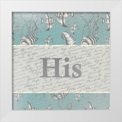 Floral His White Modern Wood Framed Art Print by Allen, Kimberly