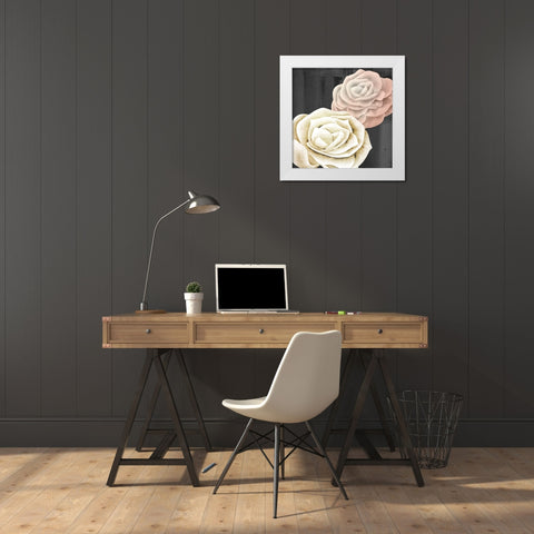 Rose Gold 1 White Modern Wood Framed Art Print by Allen, Kimberly
