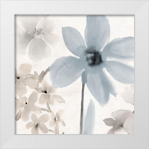 Spring Blue 1 White Modern Wood Framed Art Print by Allen, Kimberly