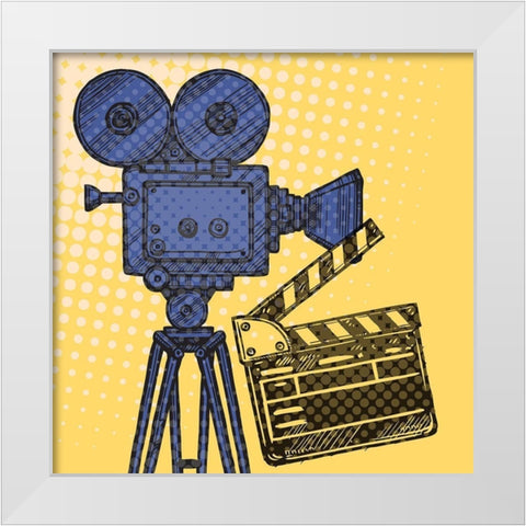 Cinema 1 White Modern Wood Framed Art Print by Allen, Kimberly