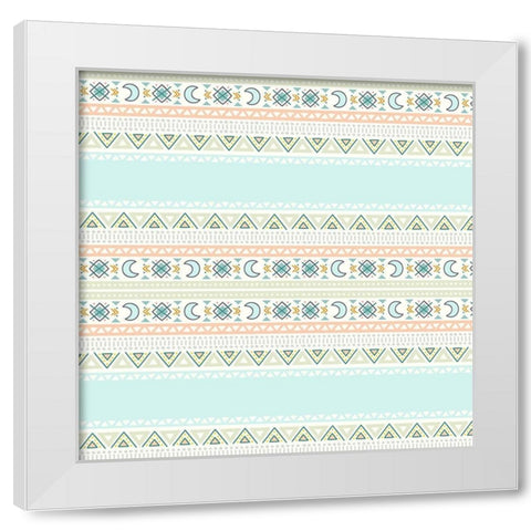 Minty 3 White Modern Wood Framed Art Print by Allen, Kimberly