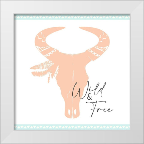 Minty 14 White Modern Wood Framed Art Print by Allen, Kimberly