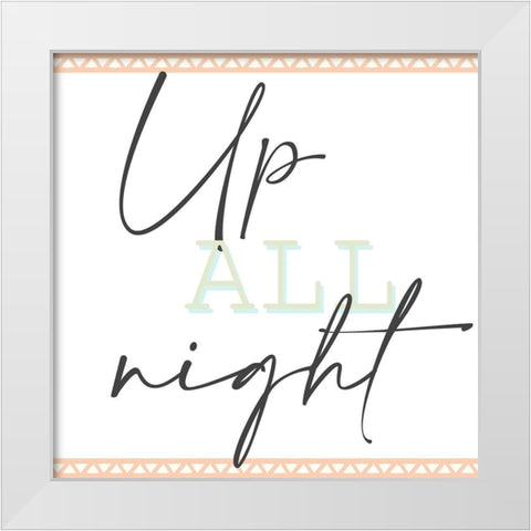 Minty 8 White Modern Wood Framed Art Print by Allen, Kimberly