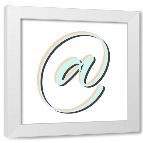 Minty 10 White Modern Wood Framed Art Print by Allen, Kimberly