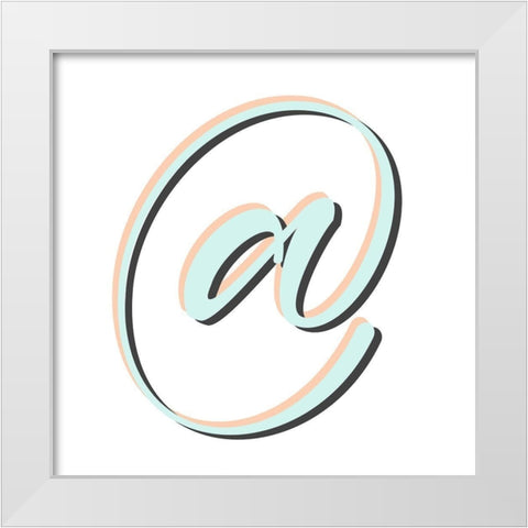 Minty 10 White Modern Wood Framed Art Print by Allen, Kimberly