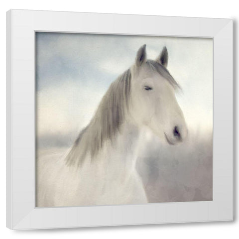 Serene White Modern Wood Framed Art Print by Allen, Kimberly