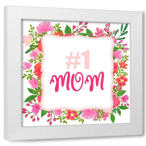 Mom Square White Modern Wood Framed Art Print by Allen, Kimberly