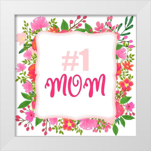 Mom Square White Modern Wood Framed Art Print by Allen, Kimberly