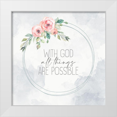 All Things White Modern Wood Framed Art Print by Allen, Kimberly