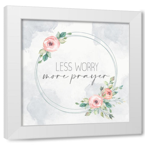 Less Worry White Modern Wood Framed Art Print by Allen, Kimberly