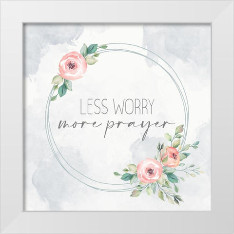 Less Worry White Modern Wood Framed Art Print by Allen, Kimberly