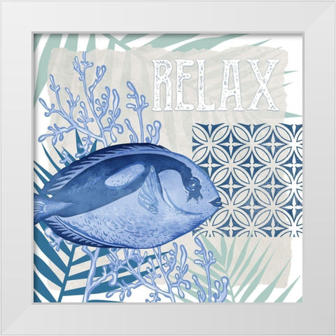 Under the Sea 1 White Modern Wood Framed Art Print by Allen, Kimberly