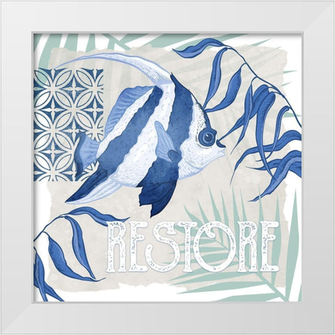 Under the Sea 3 White Modern Wood Framed Art Print by Allen, Kimberly