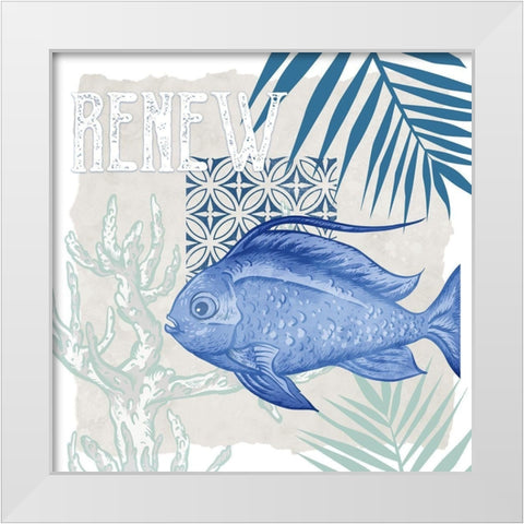 Under the Sea 4 White Modern Wood Framed Art Print by Allen, Kimberly