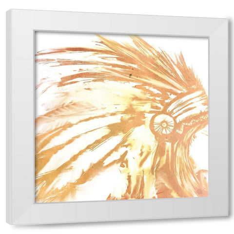 Tribal White Modern Wood Framed Art Print by Allen, Kimberly