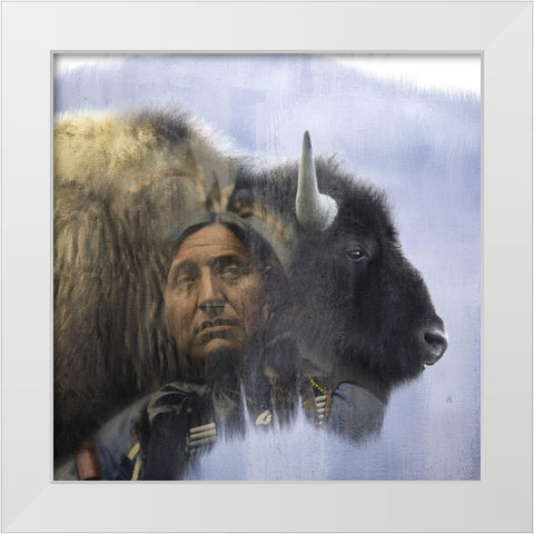 Chief White Modern Wood Framed Art Print by Allen, Kimberly