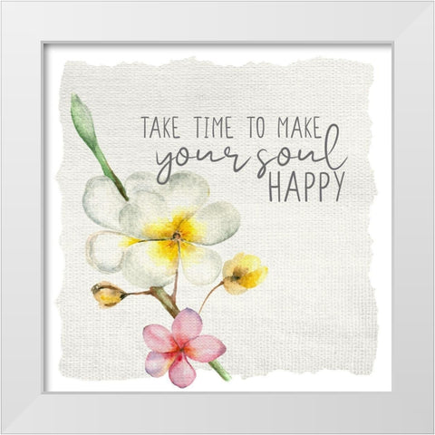 Take Time 1 White Modern Wood Framed Art Print by Allen, Kimberly