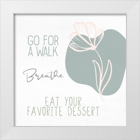 Things To Do 3 White Modern Wood Framed Art Print by Allen, Kimberly