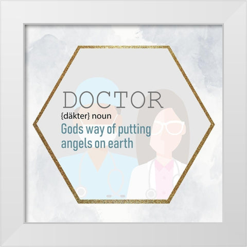 Doctor White Modern Wood Framed Art Print by Allen, Kimberly