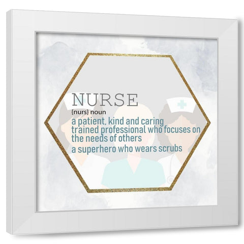 Nurse White Modern Wood Framed Art Print by Allen, Kimberly