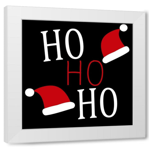 HO HO HO White Modern Wood Framed Art Print by Allen, Kimberly