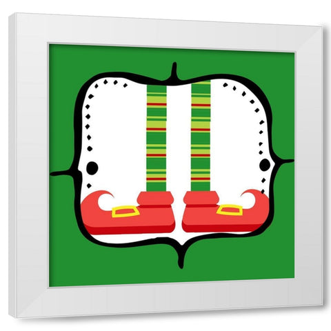 Elf Feet 2 White Modern Wood Framed Art Print by Allen, Kimberly