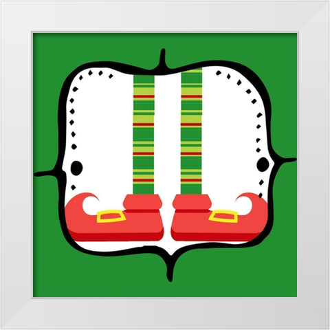 Elf Feet 2 White Modern Wood Framed Art Print by Allen, Kimberly