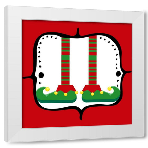 Elf Feet 3 White Modern Wood Framed Art Print by Allen, Kimberly