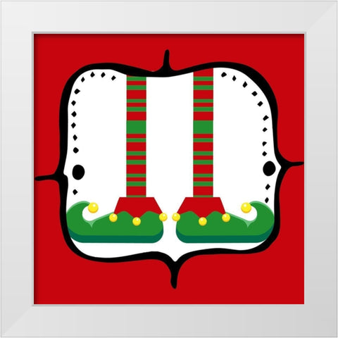 Elf Feet 3 White Modern Wood Framed Art Print by Allen, Kimberly