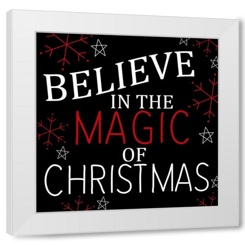 The Magic White Modern Wood Framed Art Print by Allen, Kimberly