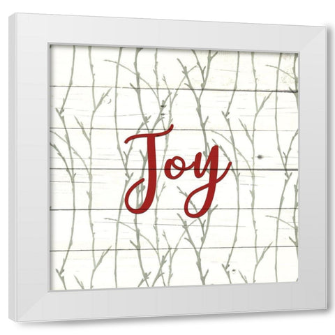 Christmas Branches 3 White Modern Wood Framed Art Print by Allen, Kimberly