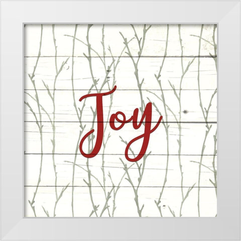 Christmas Branches 3 White Modern Wood Framed Art Print by Allen, Kimberly