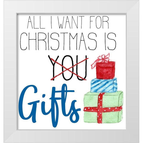 Christmas Time 4 White Modern Wood Framed Art Print by Allen, Kimberly