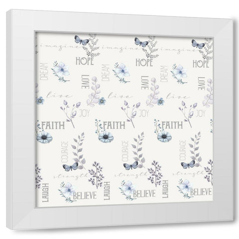 Inspiration Bedding White Modern Wood Framed Art Print by Allen, Kimberly