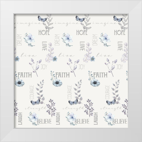 Inspiration Bedding White Modern Wood Framed Art Print by Allen, Kimberly