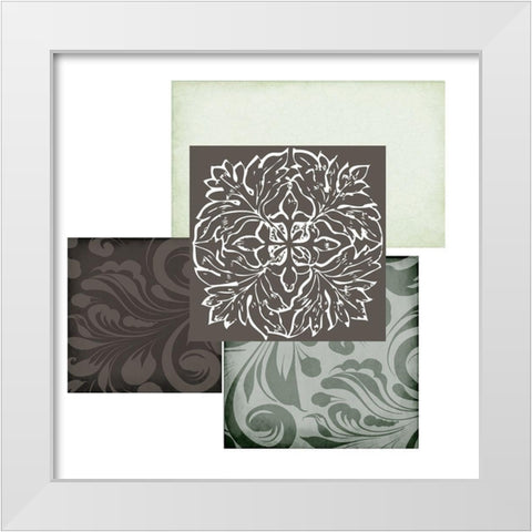 Faith Patchwork 3 White Modern Wood Framed Art Print by Allen, Kimberly