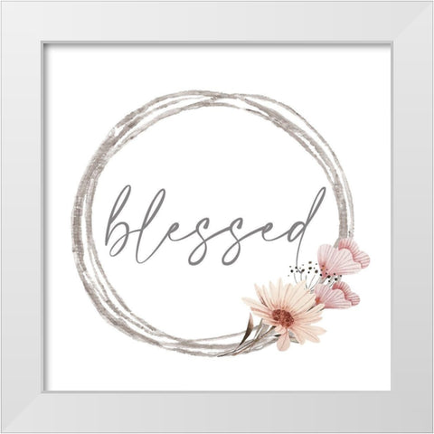 Always Blessed 1 White Modern Wood Framed Art Print by Allen, Kimberly
