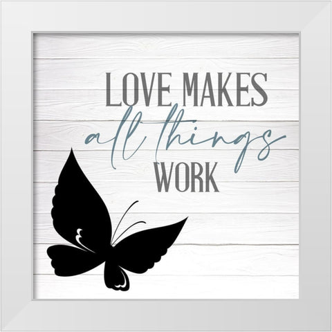 Love Makes All White Modern Wood Framed Art Print by Allen, Kimberly
