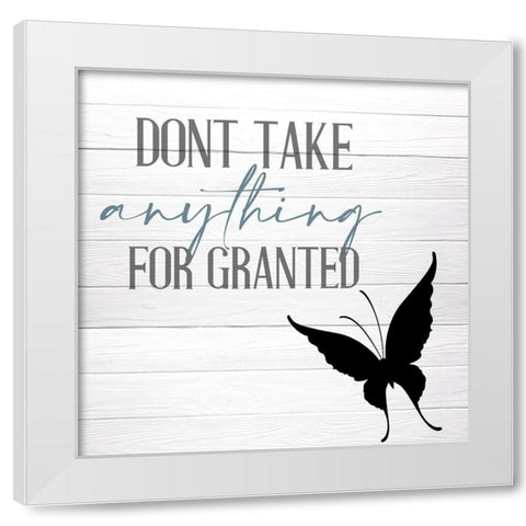 Anything White Modern Wood Framed Art Print by Allen, Kimberly