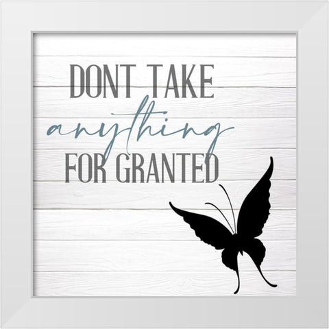 Anything White Modern Wood Framed Art Print by Allen, Kimberly
