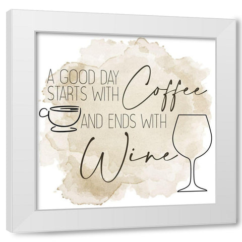 A Good Day White Modern Wood Framed Art Print by Allen, Kimberly